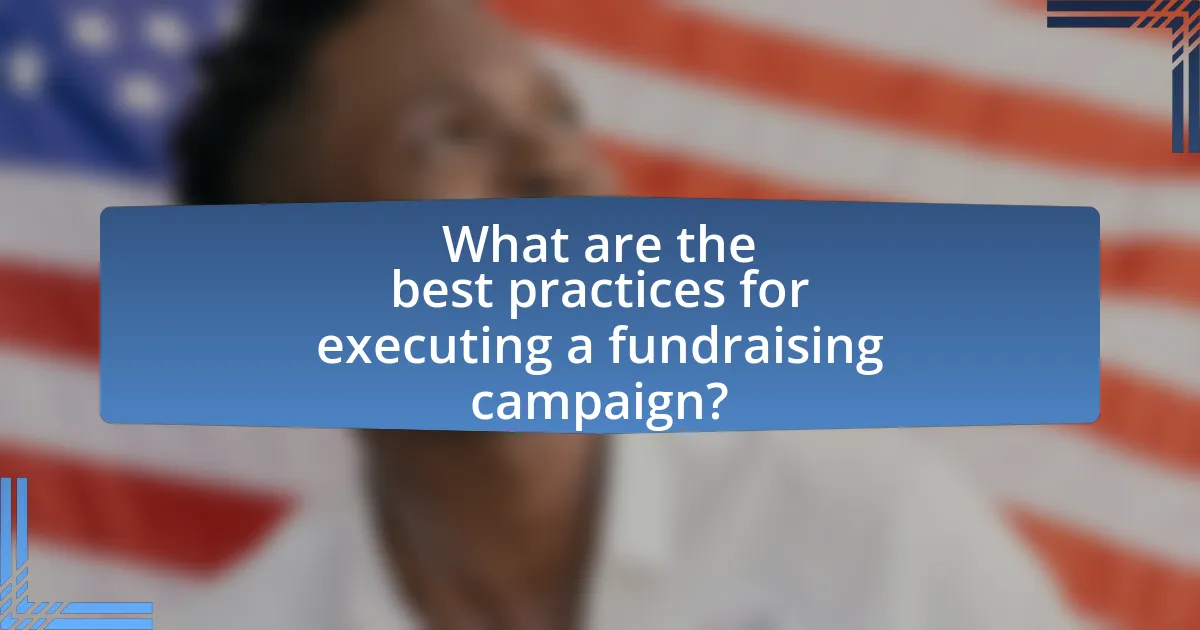 What are the best practices for executing a fundraising campaign?