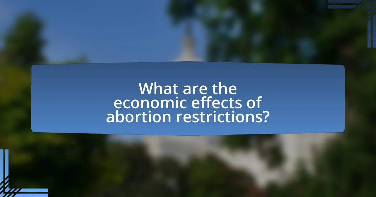 What are the economic effects of abortion restrictions?