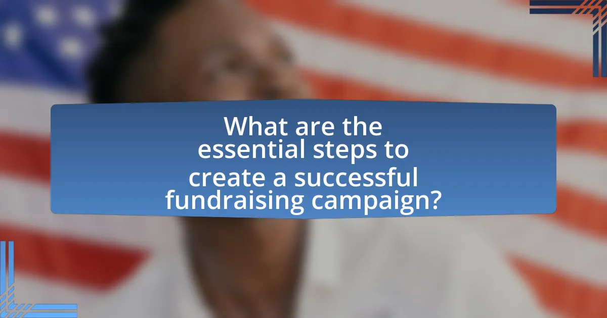 What are the essential steps to create a successful fundraising campaign?