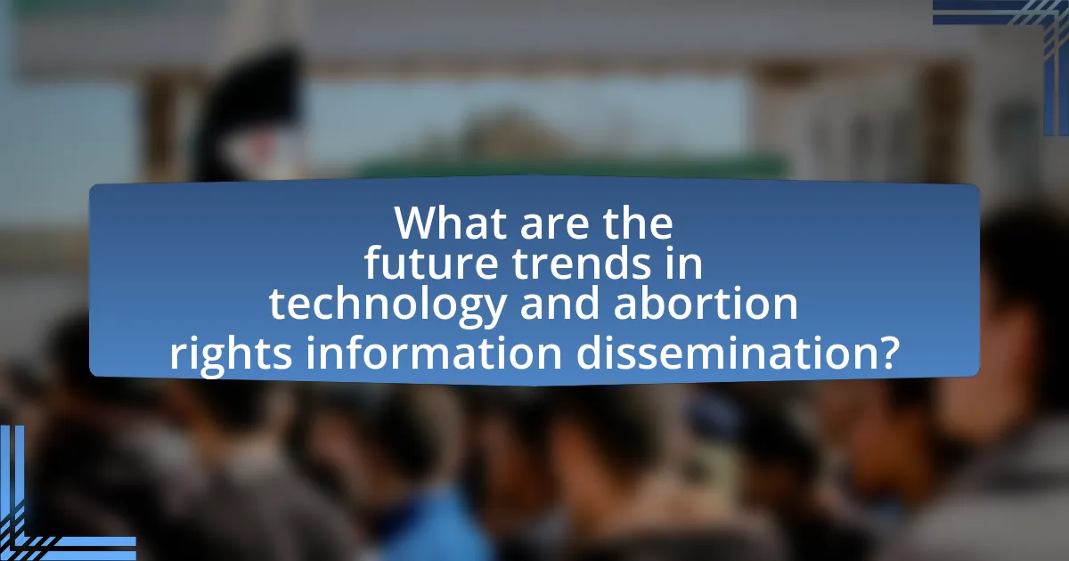 What are the future trends in technology and abortion rights information dissemination?