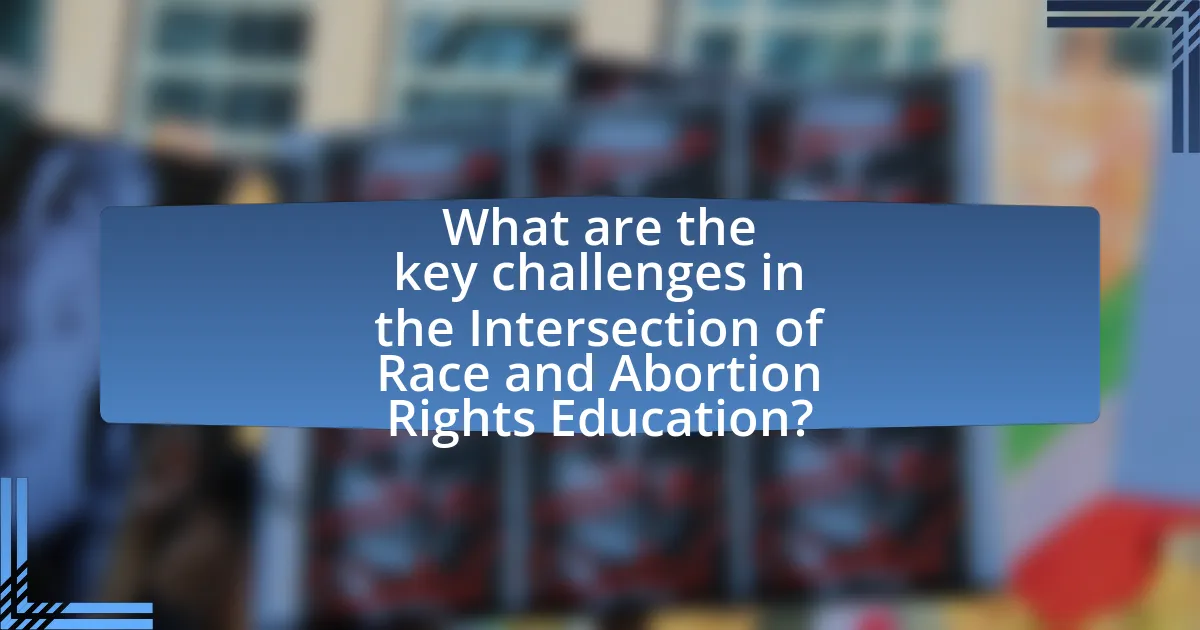 What are the key challenges in the Intersection of Race and Abortion Rights Education?