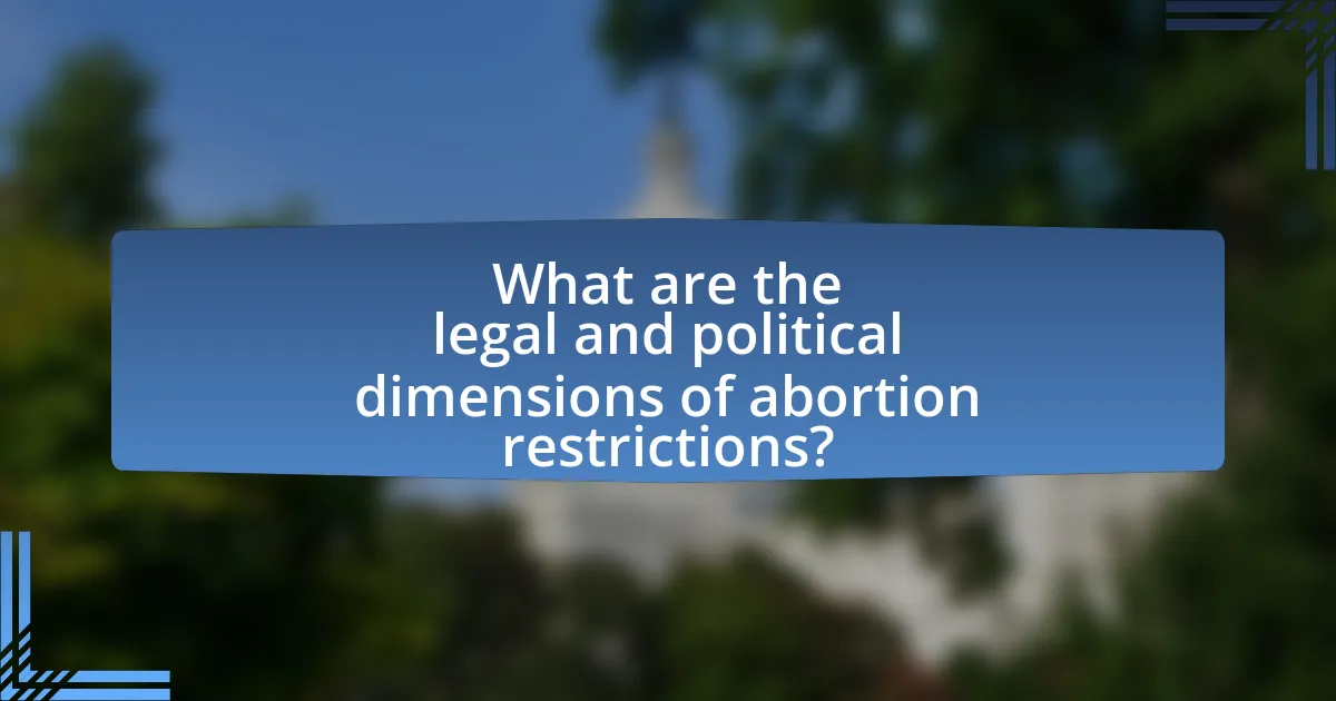 What are the legal and political dimensions of abortion restrictions?