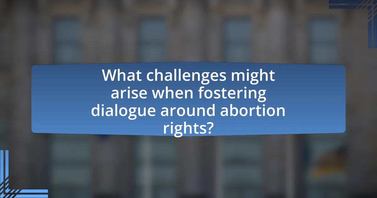 What challenges might arise when fostering dialogue around abortion rights?