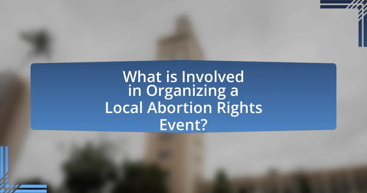 What is Involved in Organizing a Local Abortion Rights Event?