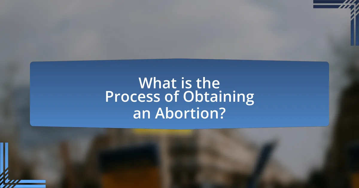 What is the Process of Obtaining an Abortion?