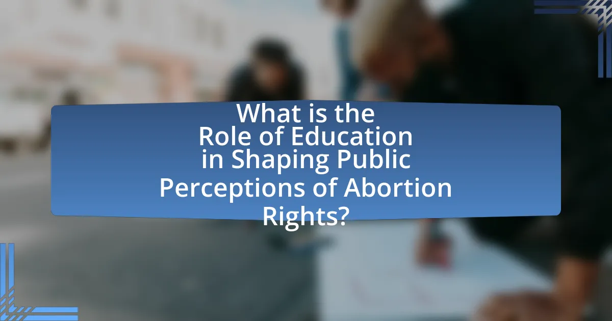 What is the Role of Education in Shaping Public Perceptions of Abortion Rights?
